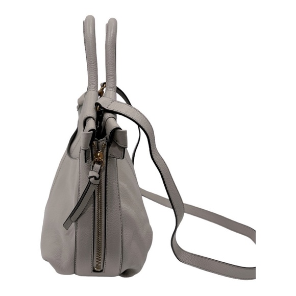 Antonio Melani Gray Leather Bag with Shoulder Strap - Picture 11 of 15